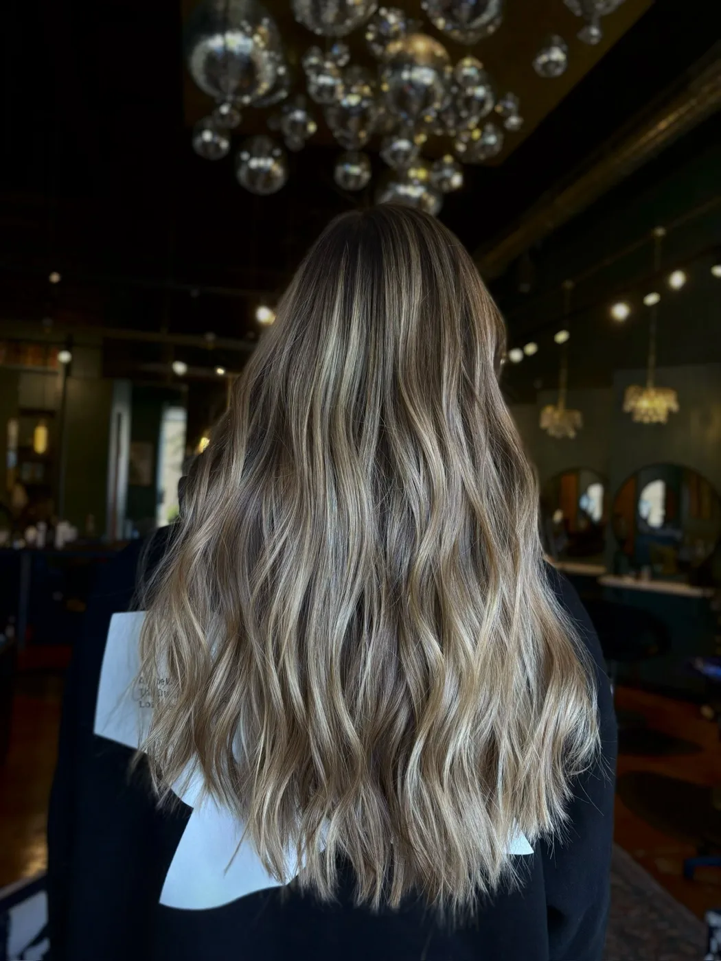 Blonde balayage with loose waves